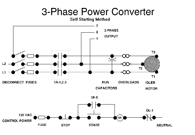 single phase to 3 phase converter wiring diagram